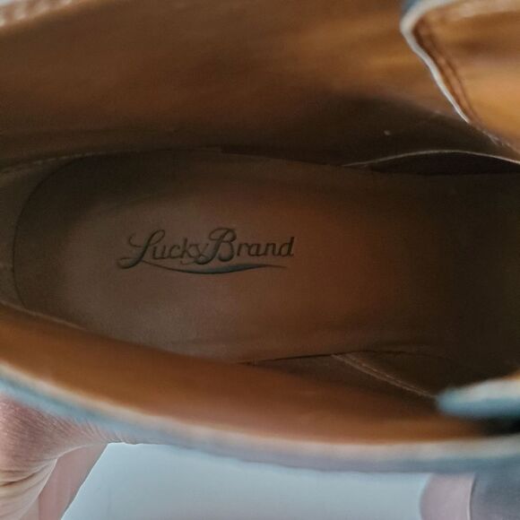 Lucky Brand Ellhen Booties Women's Size 8.5 Black Leather Ankle Boots Slip On - Picture 8 of 12